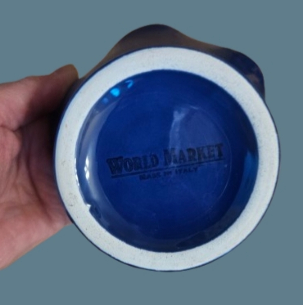 World Market Set Of 6 Colbalt Blue Ruffled Small Serving Bowls - Picture 5 of 5